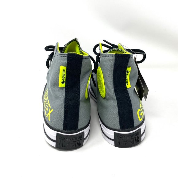 Converse Women's 169589C CTAS GTX HI Limestone Grey Lemon Venom Canvas Sneakers - Picture 7 of 9